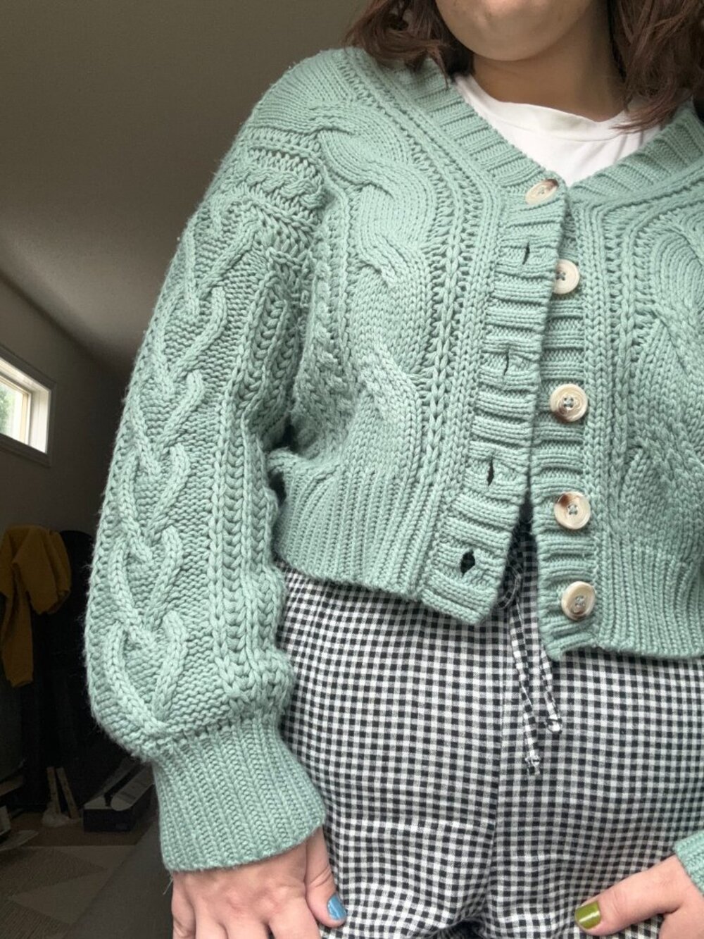 Blue Knit Cardigan - Picture 4 of 4